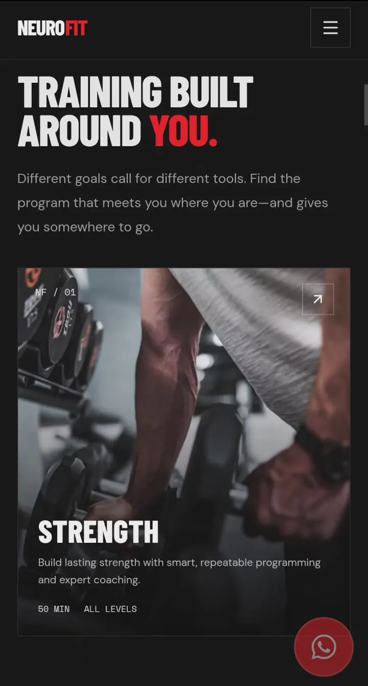 Strength training program overview.